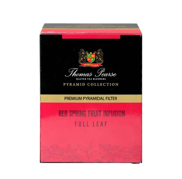Thomas Pearse Red Spring Fruit Infusion - Full Leaf Loose Tea - 16 Individually Wrapped Pyramid Tea Bags