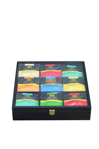 Thomas Pearse 9-Compartment Black Wooden Gift Box - Pyramid Collection