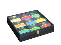 Thomas Pearse 9-Compartment Black Wooden Gift Box - Pyramid Collection