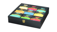 Thomas Pearse 9-Compartment Black Wooden Gift Box - Pyramid Collection