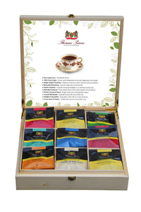 Thomas Pearse 9-Compartment Pinewood Gift Box - Pyramid Collection