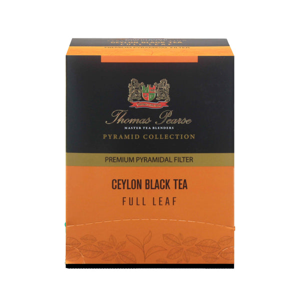 Thomas Pearse Ceylon Black Tea - Full Leaf Loose Tea - 16 Individually Wrapped Pyramid Tea Bags