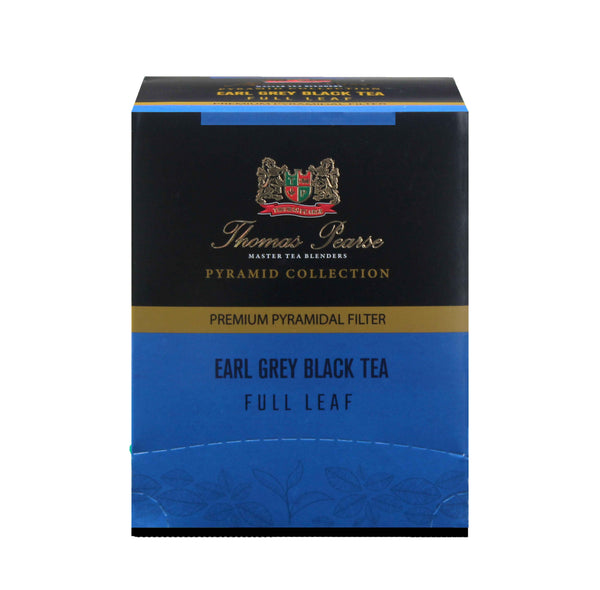 Thomas Pears Earl Grey Black Tea - Full Leaf Loose Tea - 16 Individually Wrapped Pyramid Tea Bags