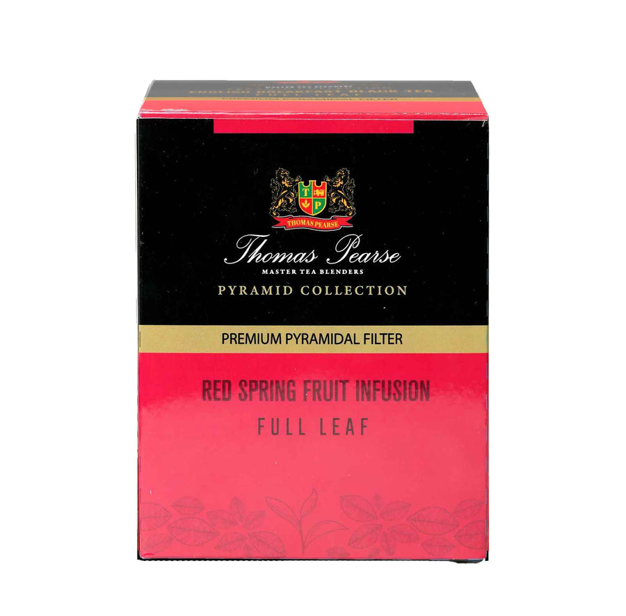 Thomas Pearse Red Spring Fruit Infusion - Full Leaf Loose Tea - 16 Individually Wrapped Pyramid Tea Bags