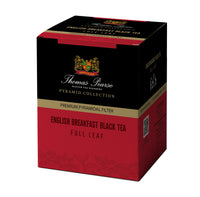 Thomas Pearse English Breakfast Black Tea - Full Leaf Loose Tea - 16 Individually Wrapped Pyramid Tea Bags