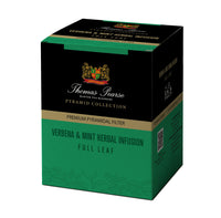 Thomas Pearse Verbena & Mint Herbal Infusion - Full Leaf Loose Tea - 16 Individually Wrapped Pyramid Tea Bags