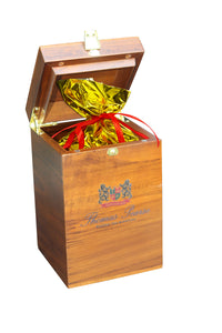 Thomas Pearse Brown Teak Gift Box with Artisan Tea Pouch - Full Leaf Loose Tea