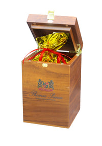 Thomas Pearse Brown Teak Gift Box with Artisan Tea Pouch - Full Leaf Loose Tea